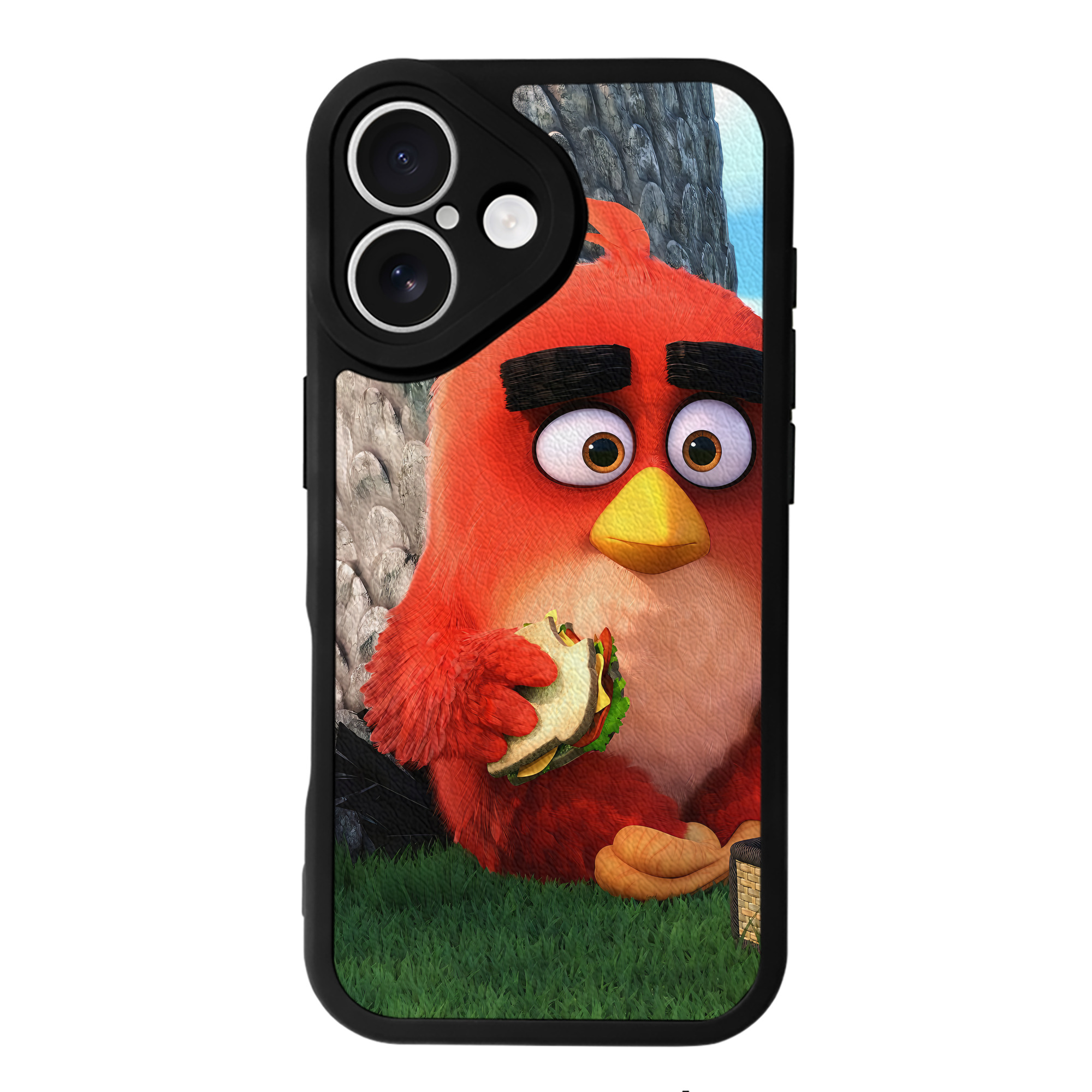 （画像用） Angry Birds アングリーバード 【iPhone 16シリーズ対応】シリコンスマホケース（レザー調） 材質：シリコン